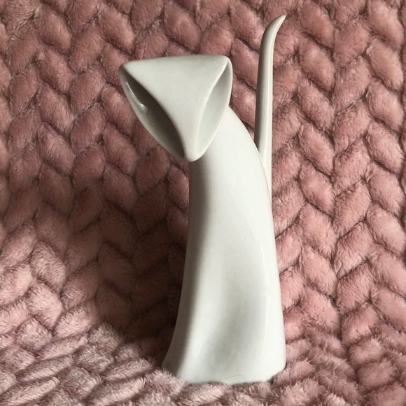Royal Dux Figurine White Cat - Picture 1 of 4